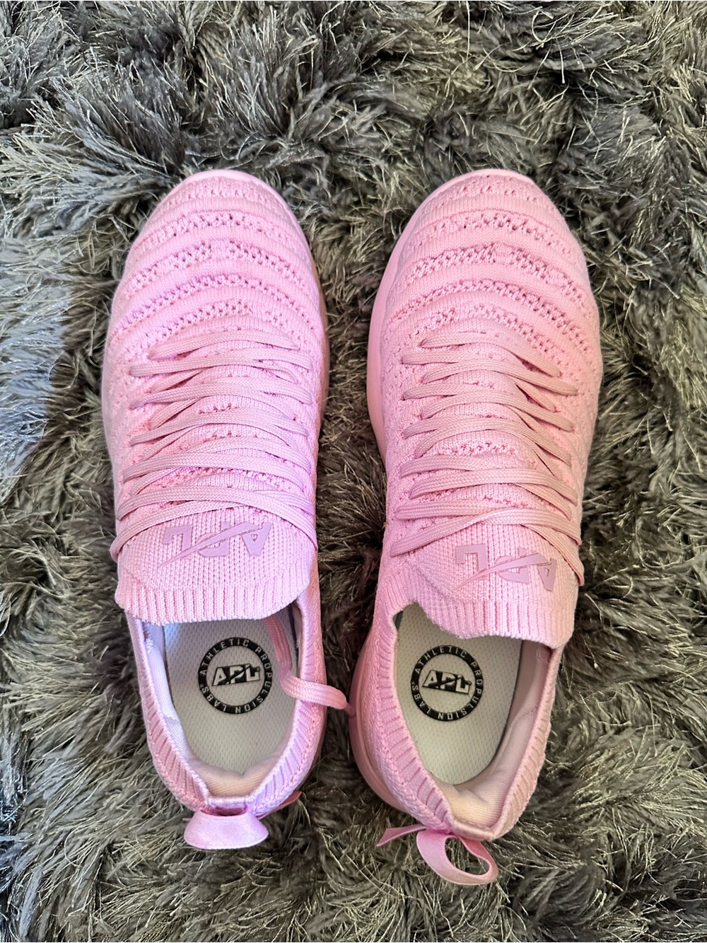 APL Women's Light Pink Knit Slip-On Athletic Sneakers LIMITED EDITION